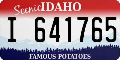 ID license plate I641765