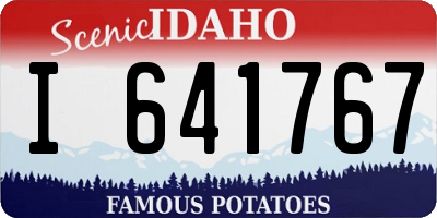 ID license plate I641767