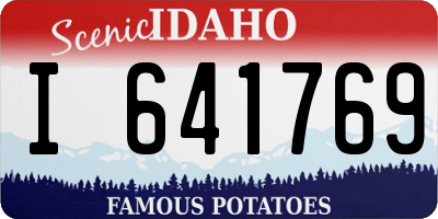 ID license plate I641769