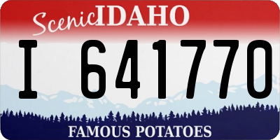 ID license plate I641770