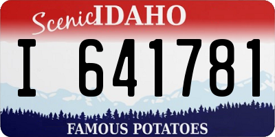ID license plate I641781
