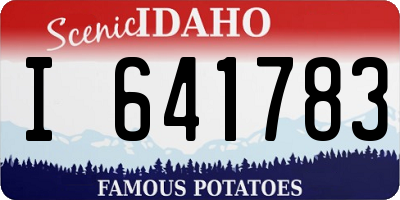ID license plate I641783