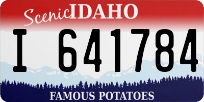 ID license plate I641784