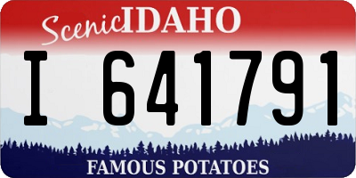 ID license plate I641791