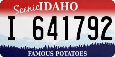 ID license plate I641792