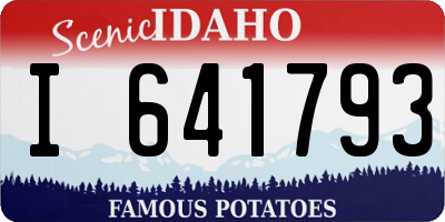 ID license plate I641793