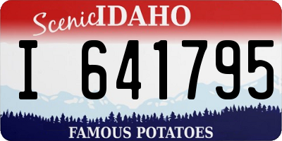 ID license plate I641795