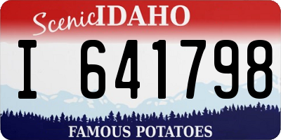 ID license plate I641798