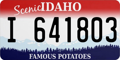 ID license plate I641803