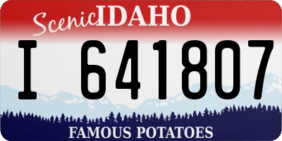 ID license plate I641807