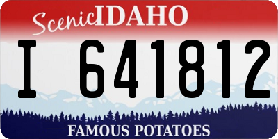 ID license plate I641812