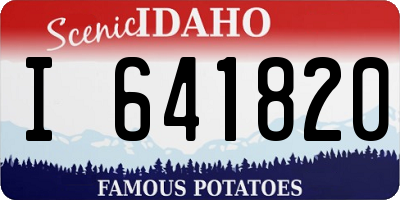 ID license plate I641820