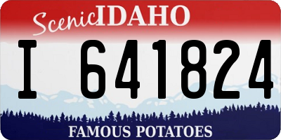 ID license plate I641824