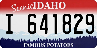 ID license plate I641829