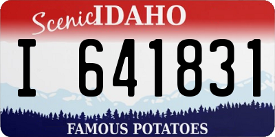ID license plate I641831