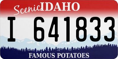 ID license plate I641833