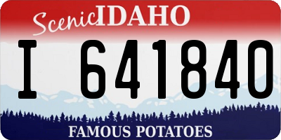 ID license plate I641840