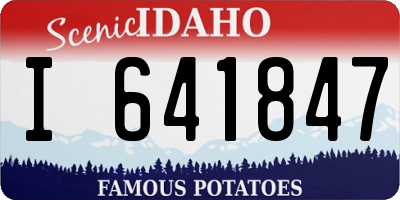 ID license plate I641847