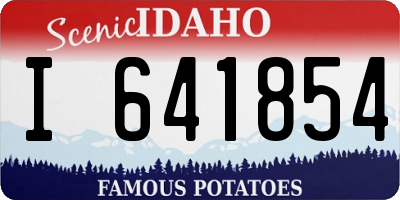 ID license plate I641854