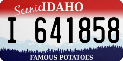 ID license plate I641858