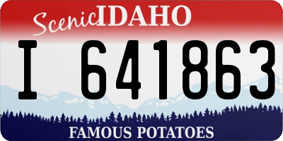 ID license plate I641863