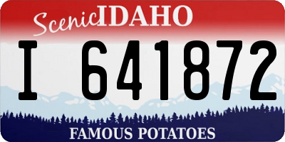 ID license plate I641872
