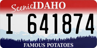 ID license plate I641874