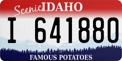 ID license plate I641880