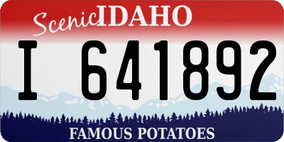 ID license plate I641892