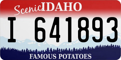 ID license plate I641893