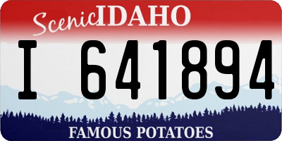 ID license plate I641894