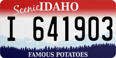 ID license plate I641903
