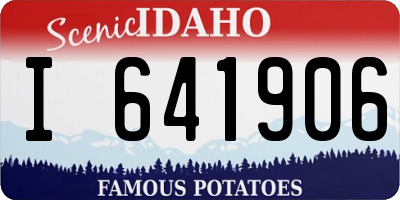 ID license plate I641906