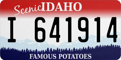 ID license plate I641914