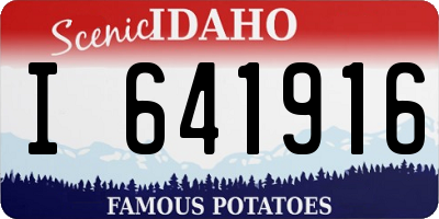 ID license plate I641916