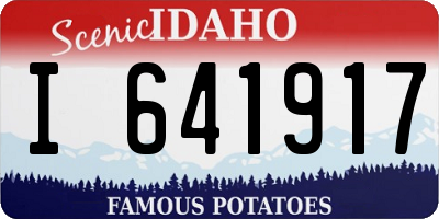 ID license plate I641917
