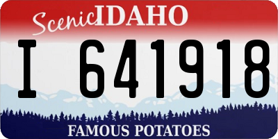 ID license plate I641918