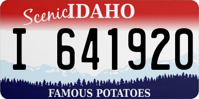 ID license plate I641920