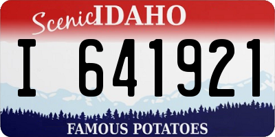 ID license plate I641921