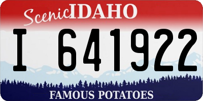ID license plate I641922