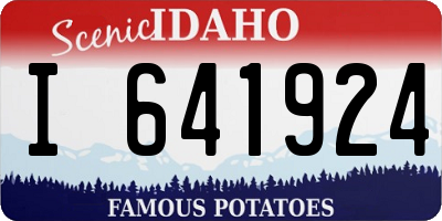 ID license plate I641924