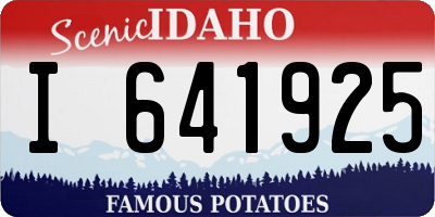 ID license plate I641925