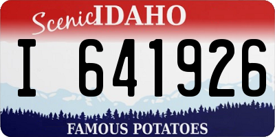 ID license plate I641926