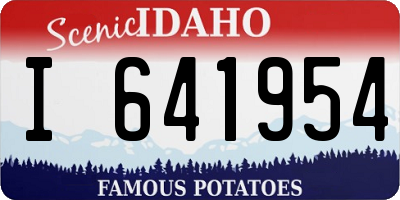 ID license plate I641954