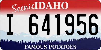 ID license plate I641956