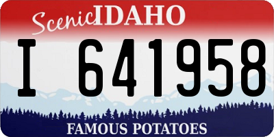 ID license plate I641958