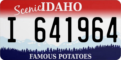 ID license plate I641964
