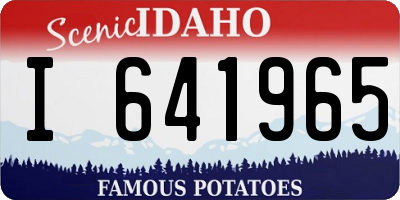 ID license plate I641965