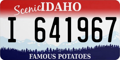 ID license plate I641967