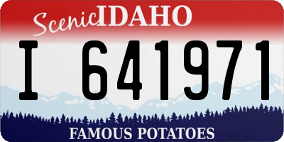ID license plate I641971